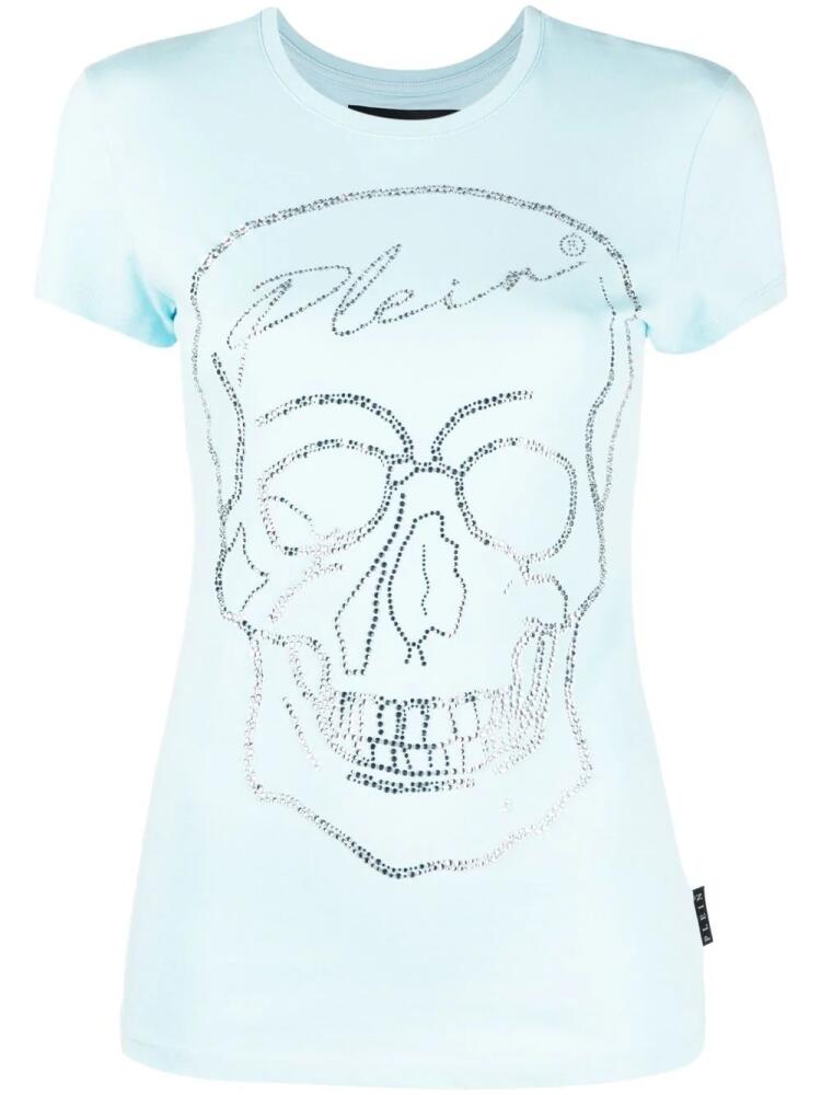 Philipp Plein crystal skull cotton T-shirt - Blue Cover