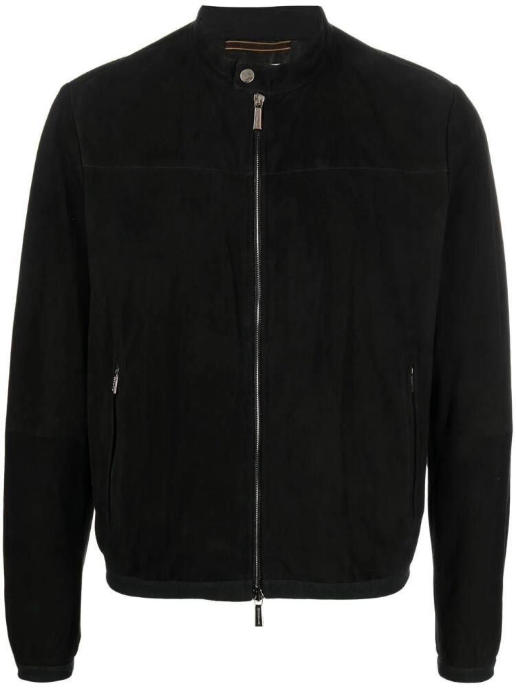 Moorer leather zip-up bomber jacket - Black Cover