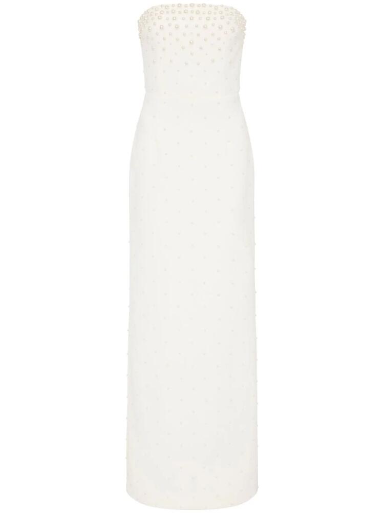 Rebecca Vallance Therese pearl-embellished gown - White Cover