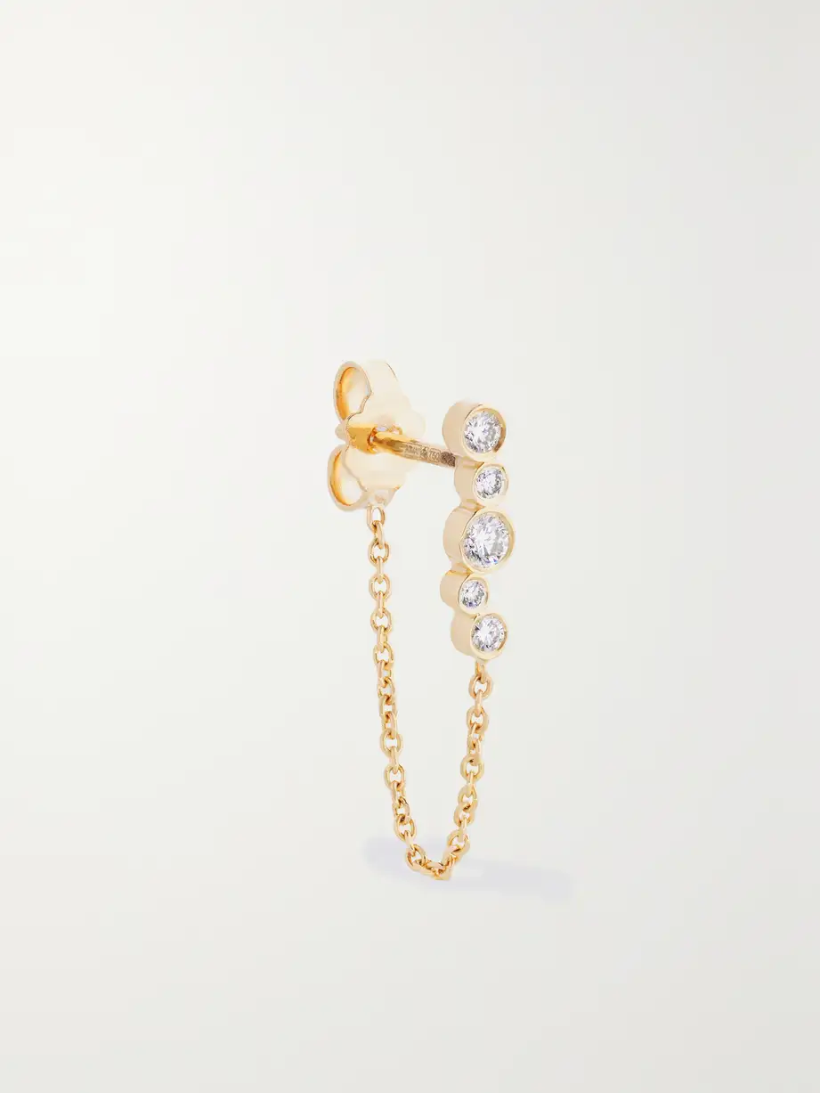 Kimaï - Rio 18-karat Recycled Gold Laboratory-grown Diamond Single Earring - One size Cover