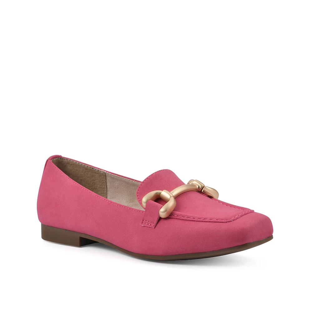 Cliffs by White Mountain Wide Width Bestow Loafer | Women's | Fuchsia Faux Suede Cover