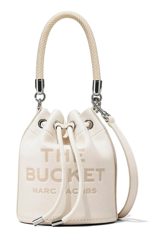 Marc Jacobs The Leather Bucket Bag in Cotton/Silver Cover