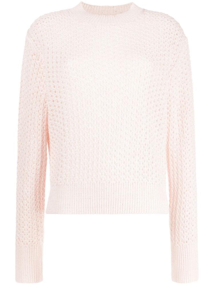 Fabiana Filippi crew-neck pointelle-knit jumper - Pink Cover