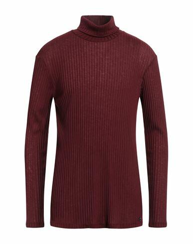 Takeshy Kurosawa Man Turtleneck Burgundy Polyester, Viscose Cover