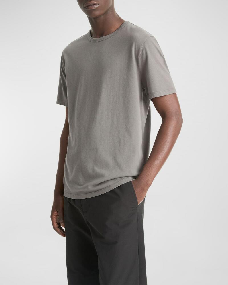 Vince Men's Garment-Dyed Crewneck T-Shirt Cover