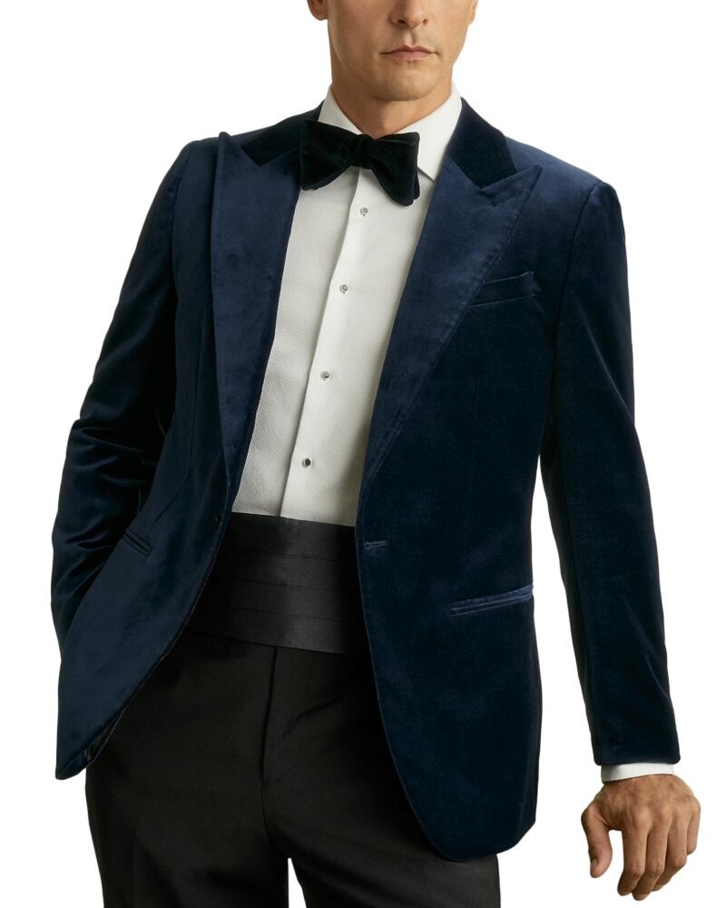 Reiss Aspara Velvet Regular Fit Peak Lapel Blazer Cover