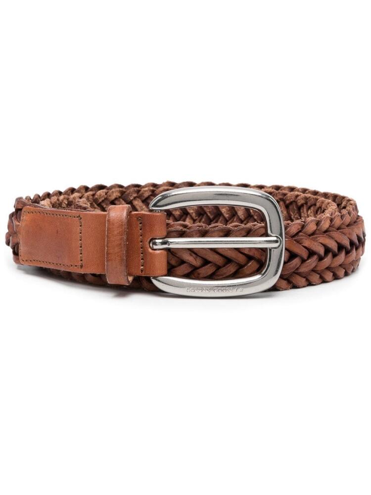 Golden Goose woven leather belt - Brown Cover