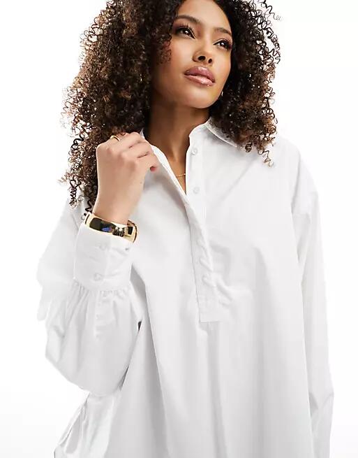 French Connection Arber white shirt with sleeve detail Cover