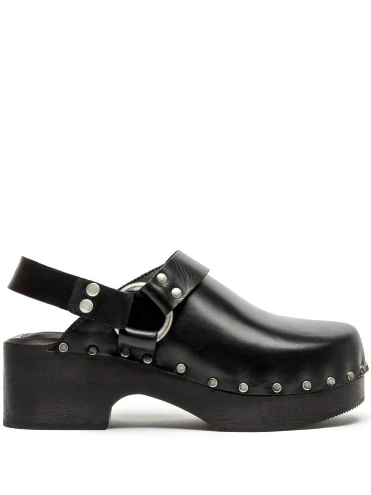 RE/DONE 70's stud-embellished mules - Black Cover