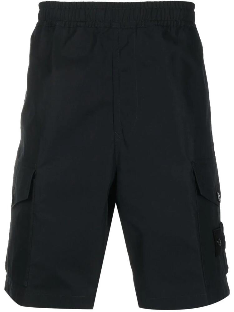 Stone Island knee-length cargo shorts - Black Cover