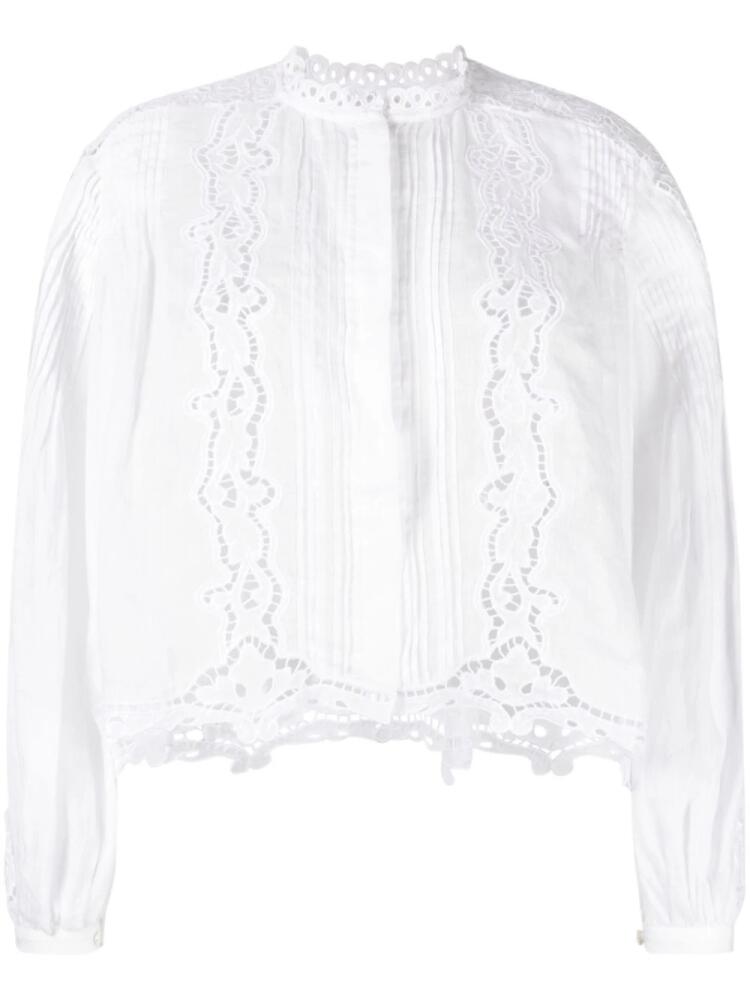 ISABEL MARANT Kubra broderie anglaise blouse - White Cover