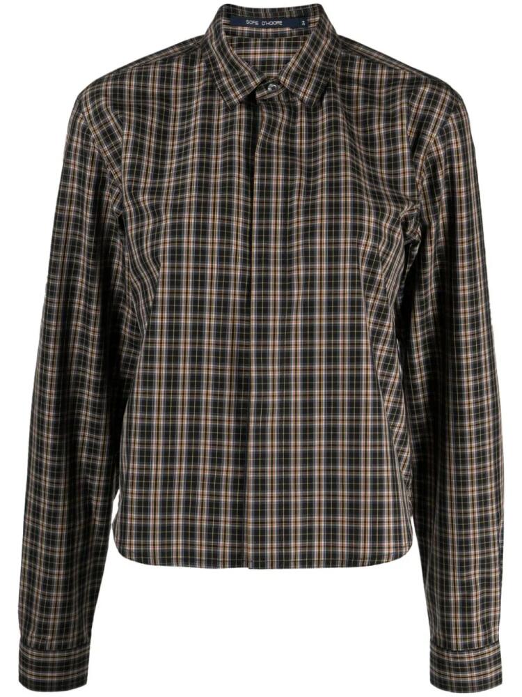 Sofie D'hoore long-sleeve plaid cotton shirt - Black Cover