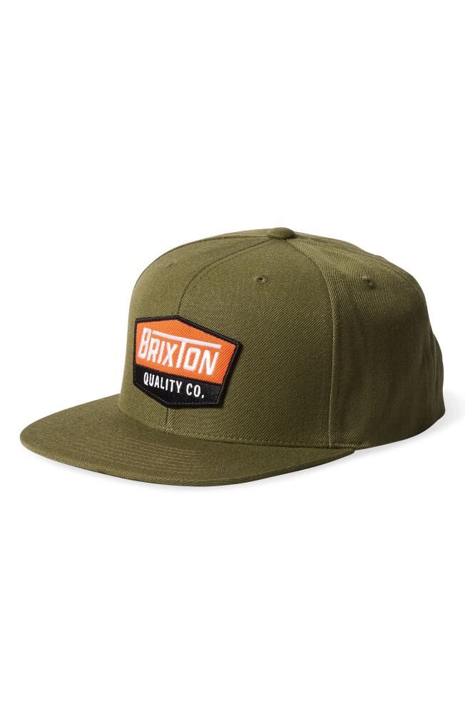 Brixton Regal Twill Baseball Cap in Olive Surplus Cover