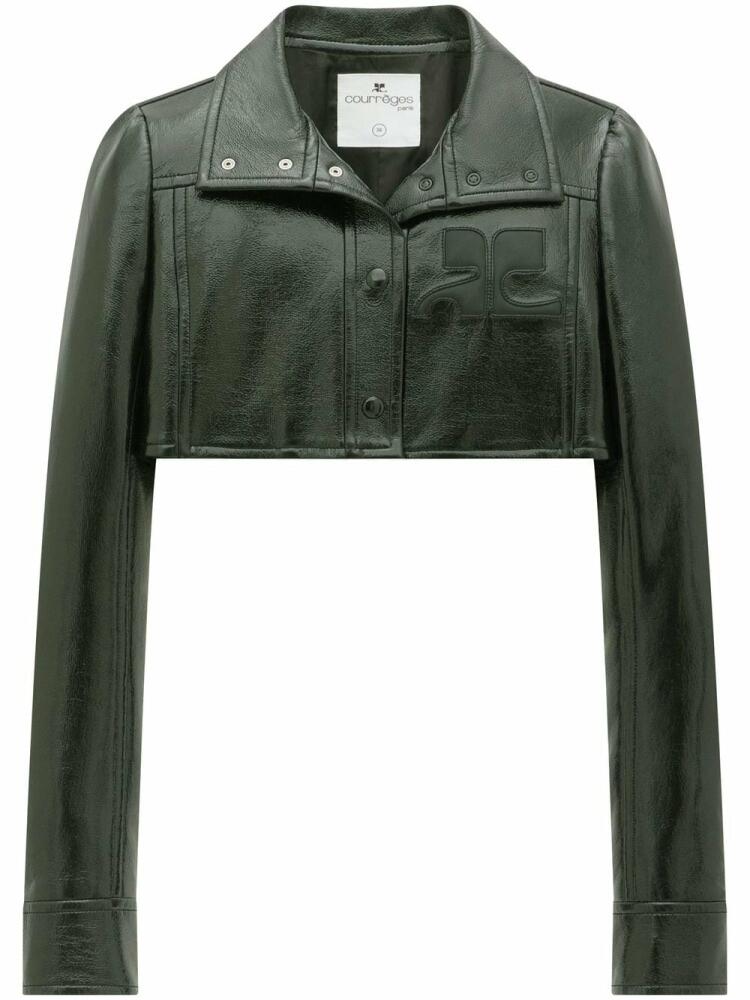 Courrèges cropped cotton jacket - Black Cover