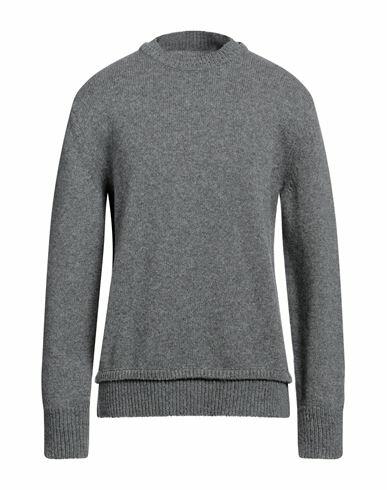 Maison Margiela Man Sweater Grey Wool, Linen, Cotton, Bovine leather Cover