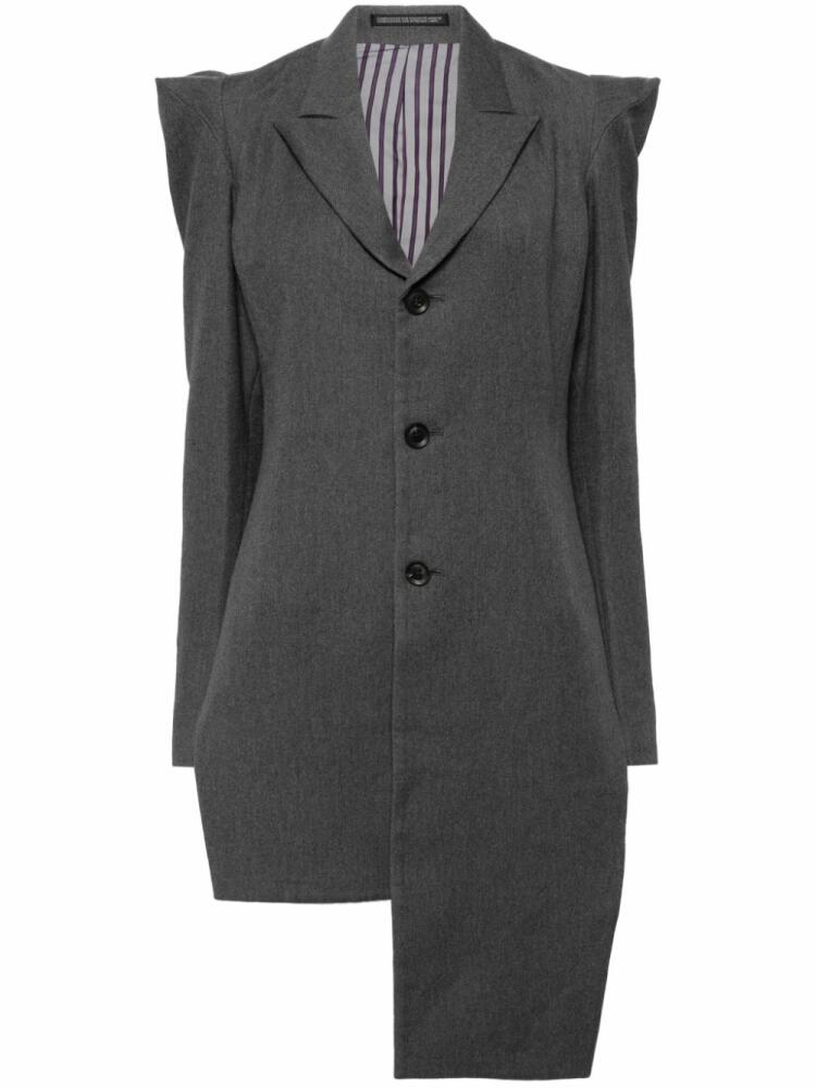 Yohji Yamamoto asymmetric single-breasted blazer - Grey Cover