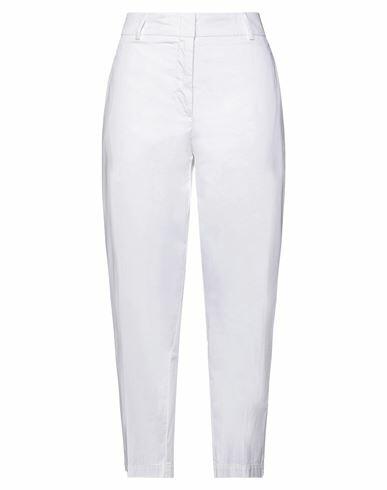 19.70 Nineteen Seventy Woman Pants White Cotton, Elastane Cover