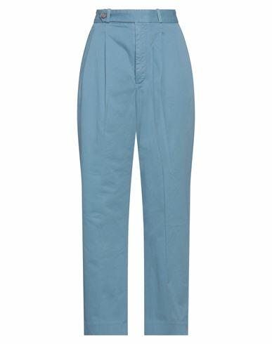 Polo Ralph Lauren Woman Pants Light blue Cotton, Elastane Cover