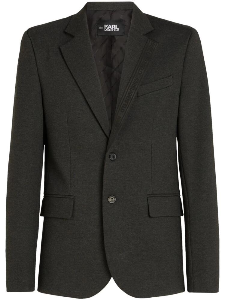 Karl Lagerfeld Punto single-breasted blazer - Black Cover