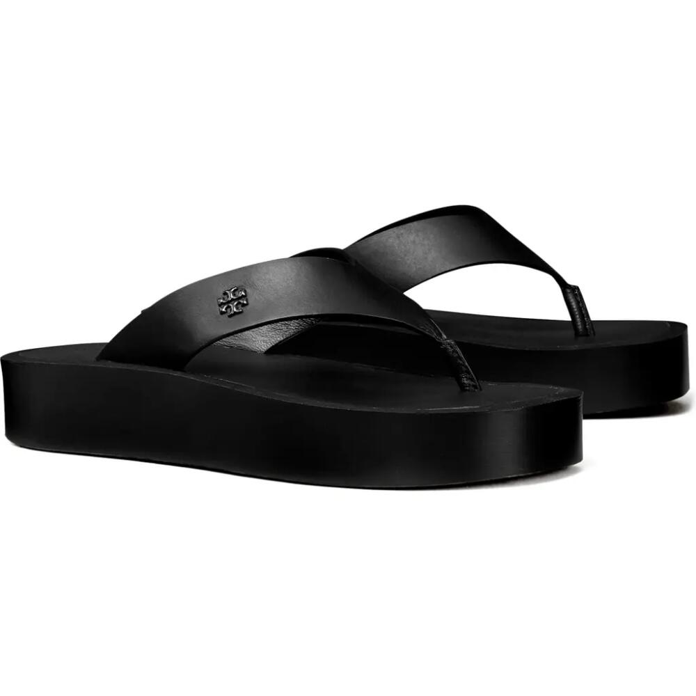 Tory Burch Platform Flip Flop in Black /Black Cover