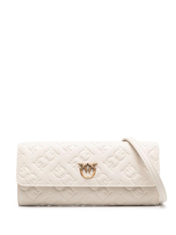 PINKO Love Tiny Birds clutch bag - White Cover