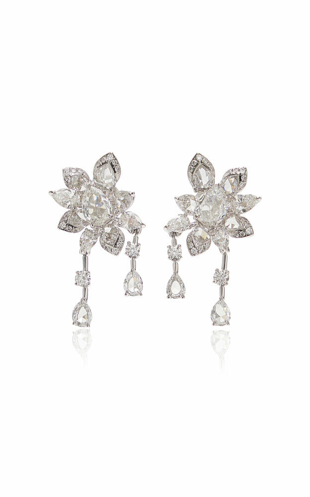 Harakh - Cascade 18K White Gold Diamond Earrings - White - Gifts For Her Cover