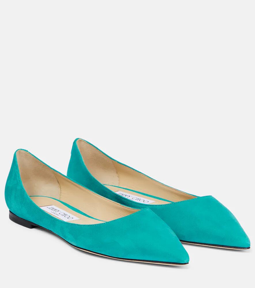 Jimmy Choo Love suede ballet flats Cover