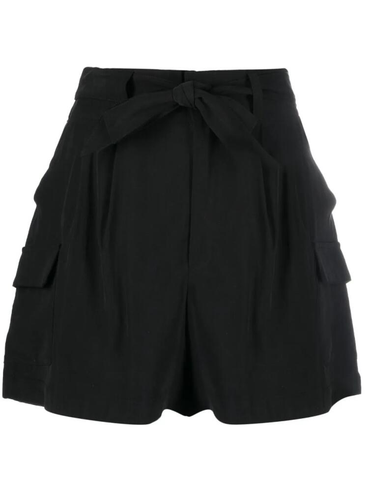 DKNY lace-up pleated shorts - Black Cover