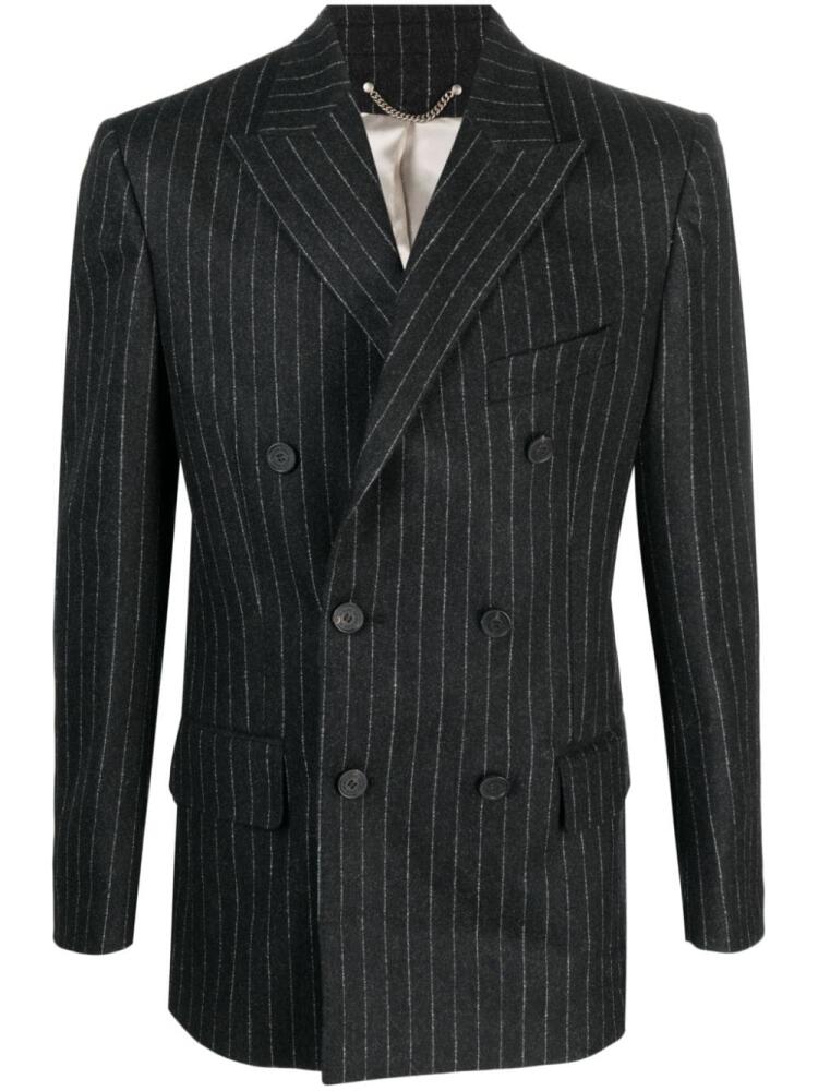 Golden Goose pinstriped double-breasted blazer - Grey Cover