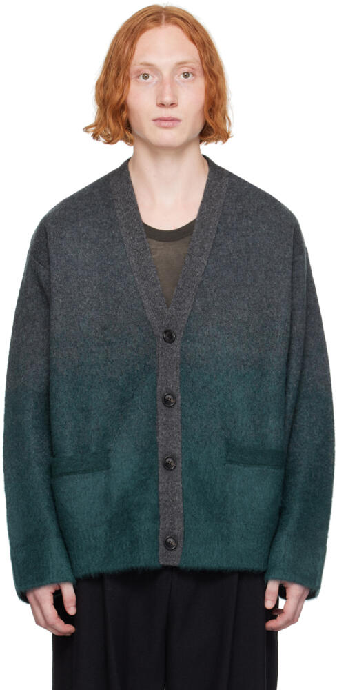 Juun.J Gray & Green Gradient Cardigan Cover