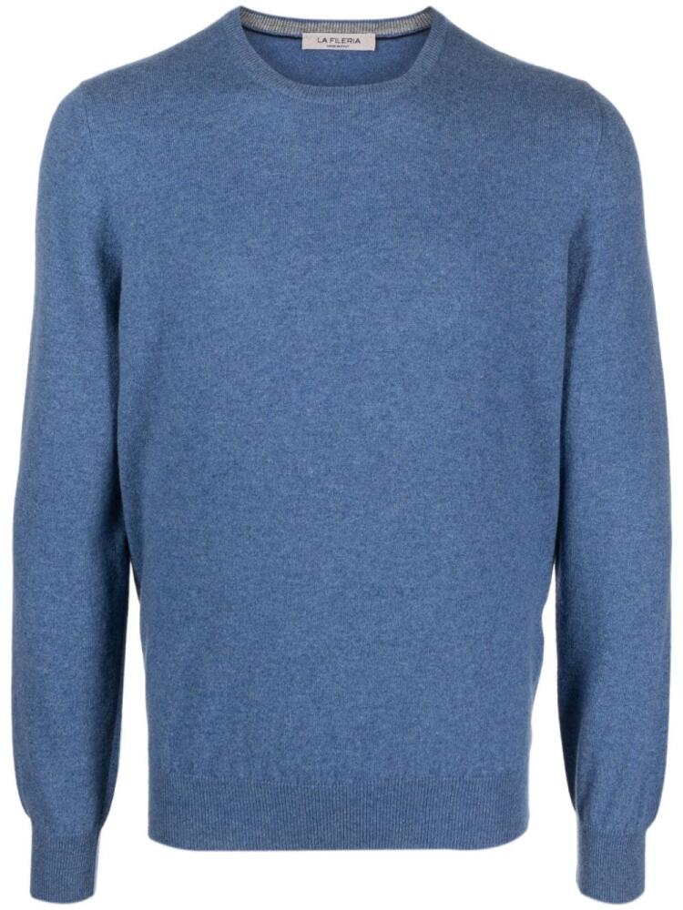 Fileria fine-knit cashmere jumper - Blue Cover