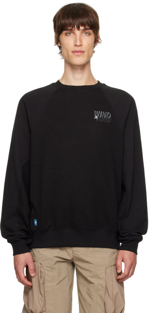 Archival Reinvent Black WIND AND SEA Edition Waffle Crewneck Sweatshirt Cover