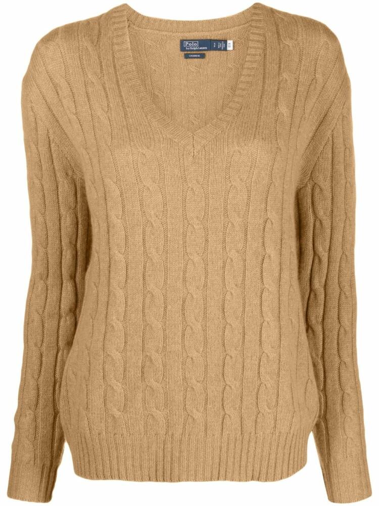 Polo Ralph Lauren cable-knit cashmere jumper - Neutrals Cover