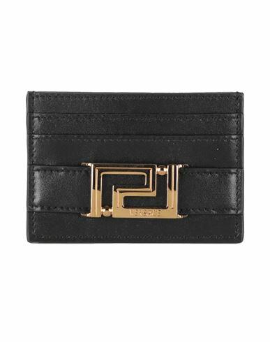 Versace Woman Document holder Black Soft Leather Cover