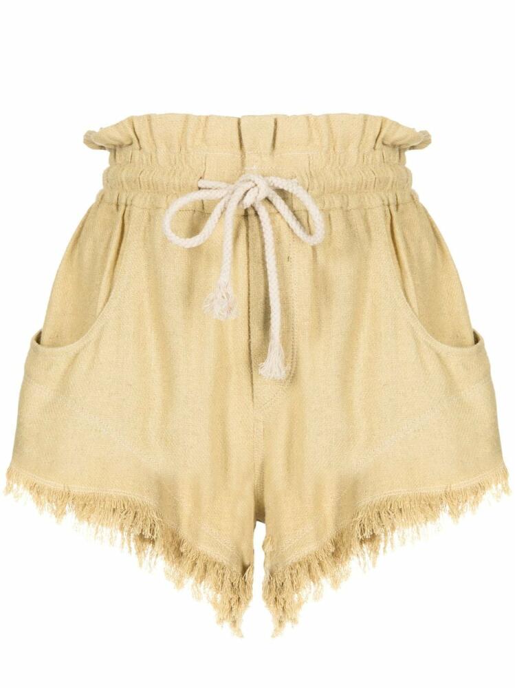 MARANT ÉTOILE Talapiz silk mini shorts - Yellow Cover