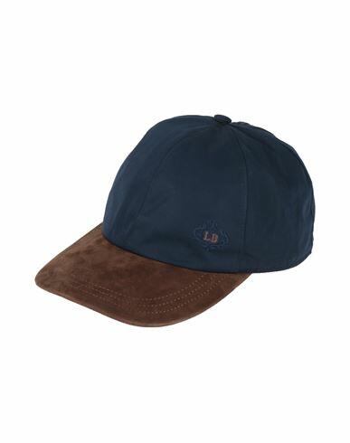 Luigi Borrelli Napoli Man Hat Navy blue Leather, Nylon Cover