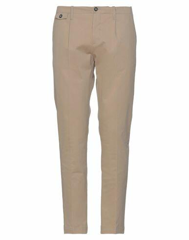 Paolo Pecora Man Pants Khaki Cotton, Elastane Cover