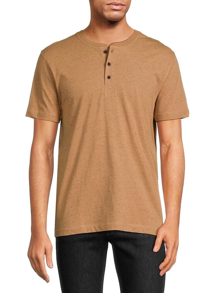 French Connection Men's Solid Henley - Kangaroo Cover