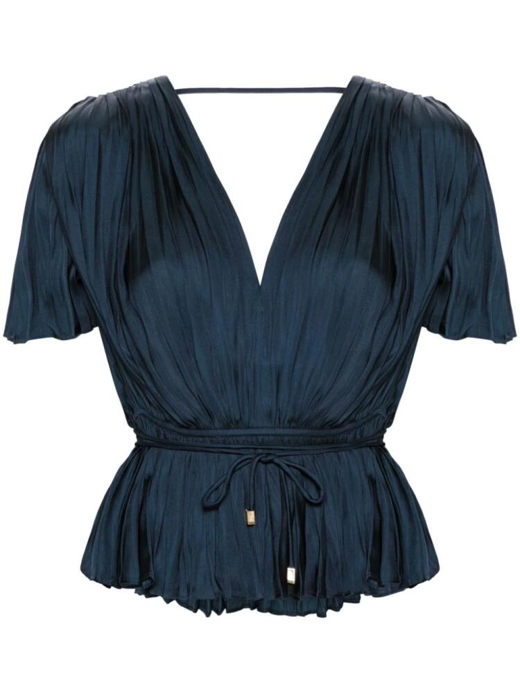 Maje pleated blouse - Blue Cover