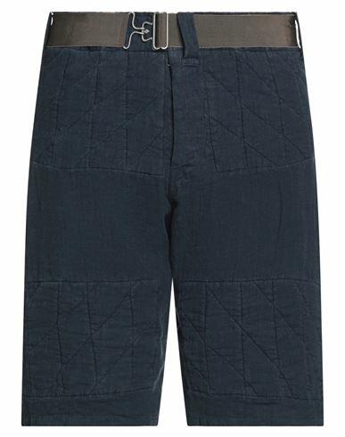 Maison Margiela Man Shorts & Bermuda Shorts Midnight blue Linen Cover