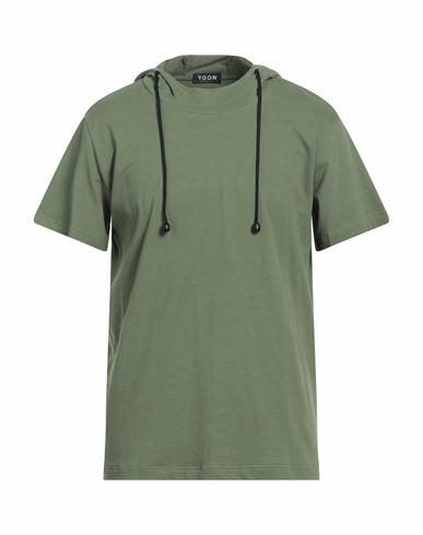 Yoon Man T-shirt Military green Cotton Cover