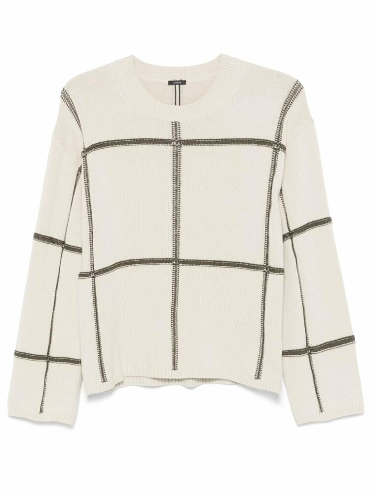 JOSEPH grid crew-neck sweater - Neutrals Cover