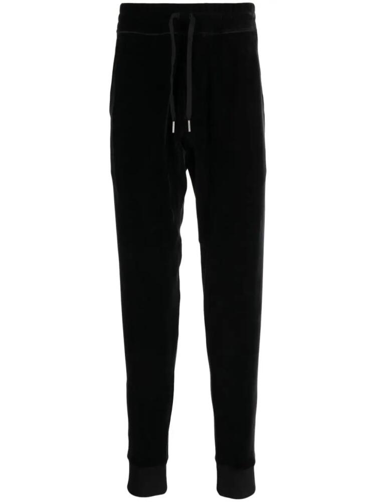 TOM FORD drawstring velvet track pants - Black Cover