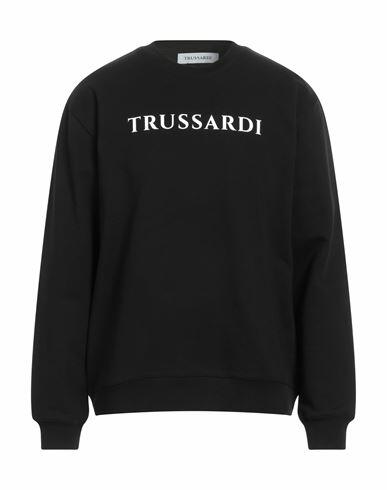 Trussardi Man Sweatshirt Black Cotton Cover