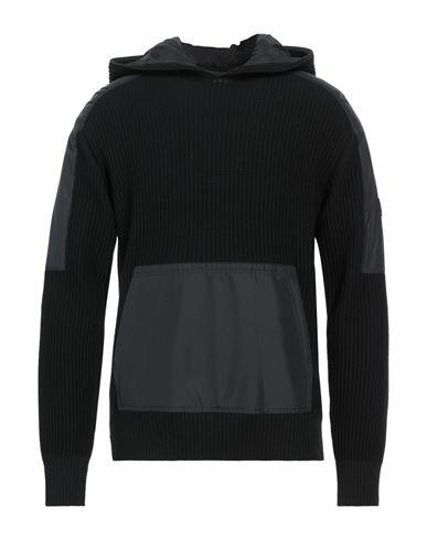 Les Hommes Man Sweater Black Virgin Wool Cover