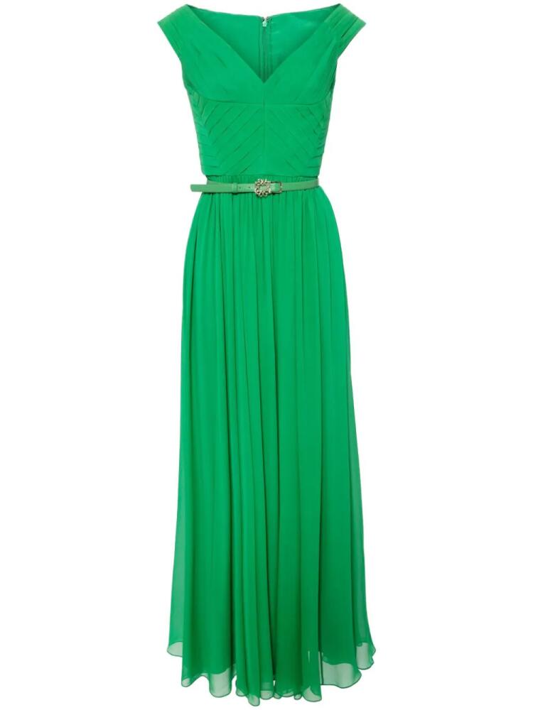 Elie Saab pleated bodice silk dress - Green Cover