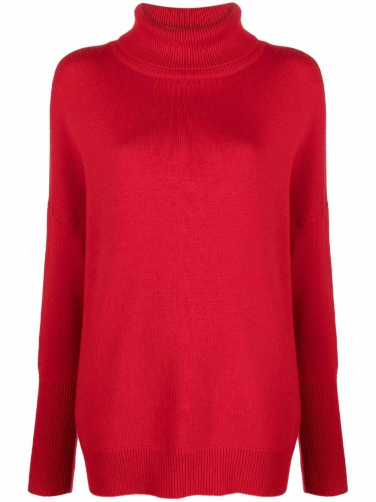 Chinti & Parker The Relaxed roll-neck cashmere jumper - Red Cover