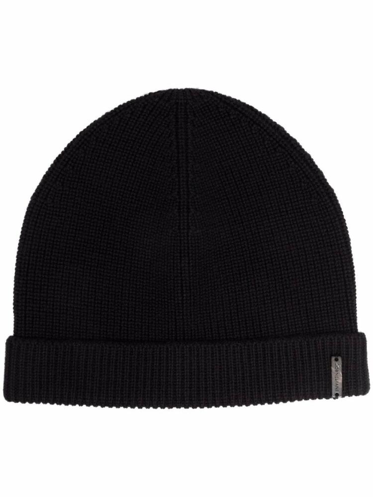 Corneliani ribbed virgin-wool hat - Black Cover