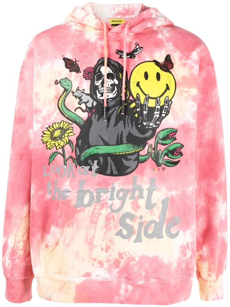 MARKET Smiley Look At The Bright Side hoodie - Pink Cover