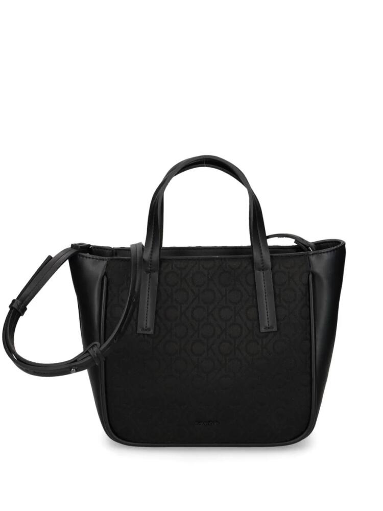 Calvin Klein monogram-jacquard tote bag - Black Cover